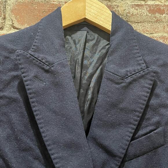 Officine Generale Manon Navy Blue Double Breasted Blazer Italian Wool Size 4 - Picture 5 of 10